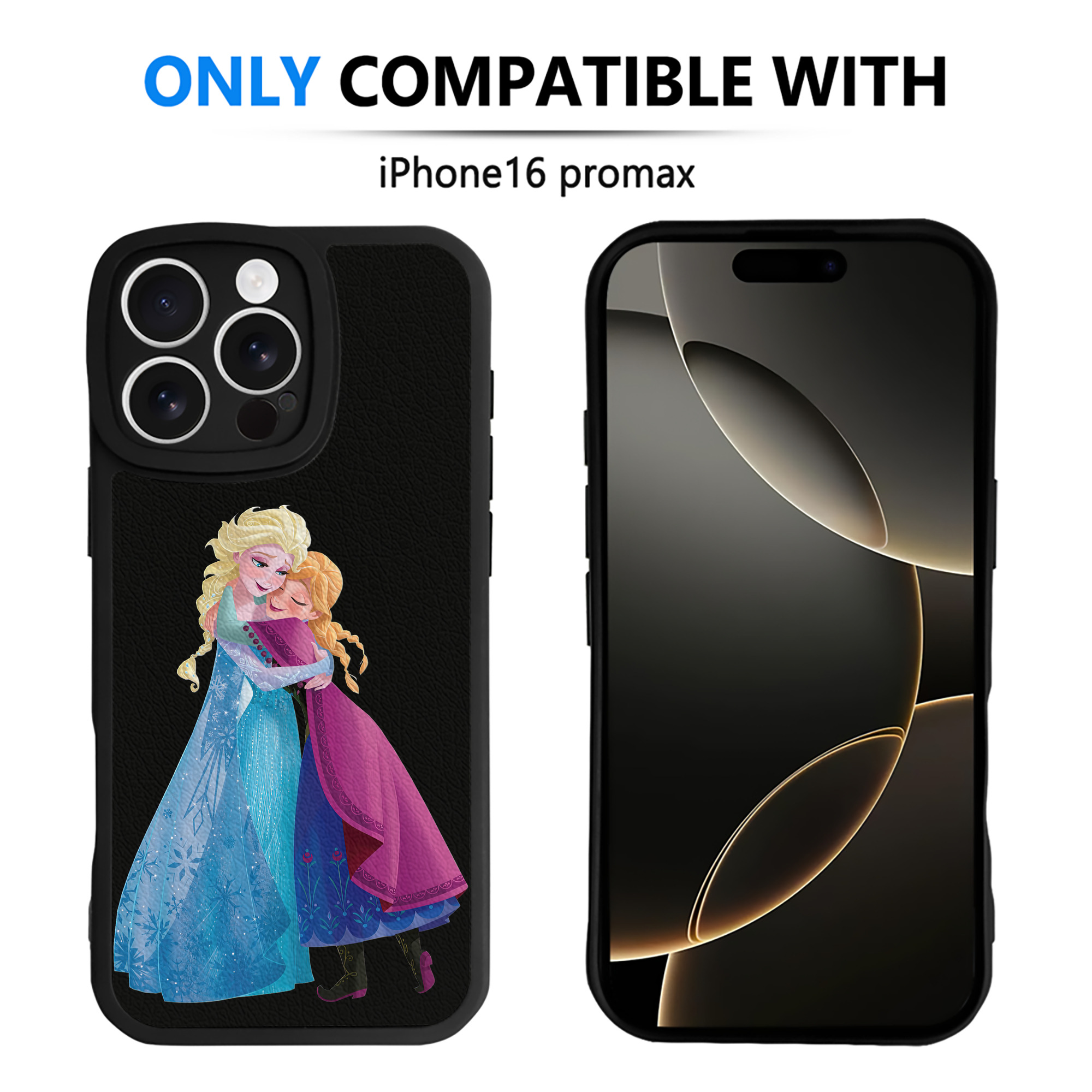 （画像用） アナと雪の女王 アンナ エルサ Frozen Anna Elsa 【iPhone 16シリーズ対応】シリコンスマホケース（レザー調） 材質：シリコン
